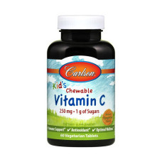 Kid's Chewable Vitamin C 250 mg 1 g of Sugars (60 veg tab, tangerine)