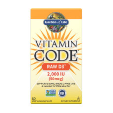 Vitamin Code Raw D3 2000 iu 50 mcg (60 veg caps)